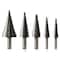 Neiko Step Drill Bit Set, 5 Piece, 4mm- 35mm, Metric, Two Flute Step Down Bits, 135 Degree Point 10198A - alternate 1