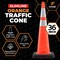 Xpose Safety 36 in Slim Line Orange Traffic Cone, PVC, 6 in & 4 in Reflective Collar, DOT Approved, 12 PK OTC36SL-64-12-X - alternate 3