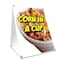 Signmission Corn In A Cup, 36 Inch x 24 Inch A-frame Yard Sign, Plastic Sign SBC-2436-Corn In A Cup - alternate 1