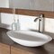 Vigo Wisteria Modern White Matte Stone 23 in. L x 14 in. W x 4 in. H Oval Vessel Bathroom Sink VG04011 - alternate 4
