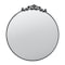 Homeroots 39" Black Crowned Top Iron Framed Accent Mirror 485047 - alternate 1