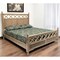 Homeroots Natural Carved Geometric Solid Wood King Bed Frame 571392 - alternate 1