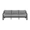 Armen Living Koda Aluminum Outdoor Sofa in Black and Dark Gray SETODKODKGRBX3 - alternate 4