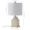 Jonathan Y Cleo 21.5 in. Transitional Glam Square Ginger Jar Ceramic and Metal LED Table Lamp, Yellow/White JYL3043B - alternate 8