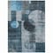 Homeroots 3' X 5' Teal Blue Gray And Charcoal Geometric Washable Indoor Outdoor Area Rug 604342 - alternate 4