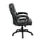 Office Star Managerial Chair Desk Chair, Fixed Arms, 19" to 22" Height, Leather, Black FL660-U6 - alternate 3