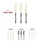 Smarty Had A Party Gold with Black Handle Moderno Disposable Plastic Dinner Knives (240 Knives), 240PK 9320-GBK-CASE - alternate 6