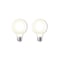 Bulbrite 60-Watt Equivalent G25 Milky Dimmable Decorative Filament LED Light Bulb Warm White, 2PK 861576 - alternate 1