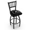 Holland Bar Stool Co 30" Blk Wrinkle Philadelphia Flyers Swivel Bar Stool, Jailhouse Back L01830PhiFly-B - alternate 1