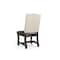 Homeroots Set of Two Cream and Dark Brown Wood Leather And Linen Dining Side Chairs 588329 - alternate 5