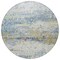 Homeroots 8' Blue Green And Ivory Round Abstract Washable Indoor Outdoor Area Rug 604573 - alternate 4