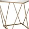 Homeroots 24" Champagne And Silver Glass And Metal Square Mirrored End Table 488080 - alternate 3