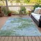 Homeroots 9' X 12' Sage And Denim Blue Abstract Washable Indoor Outdoor Area Rug 630655 - alternate 6