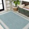 Jonathan Y Lucia Classic Diamond Border Aqua/Light Gray 3 ft. x 5 ft. Indoor/Outdoor Area Rug SMB207D-3 - alternate 3