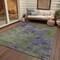 Homeroots 9' X 12' Olive Green And Dark Purple Abstract Washable Indoor Outdoor Area Rug 609365 - alternate 4