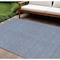Homeroots 10' X 14' Navy Blue And Ivory Geometric Washable Indoor Outdoor Area Rug 595666 - alternate 1