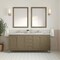 James Martin Vanities Chicago 72 in. Double Vanity, Walnut Whisper, w/ 3 CM Ethereal Noctis Silestone Top 503-V72-WLW-FENC - alternate 3