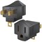 Maximm 2-Prong to 3-Prong Grounding Outlet Adapter Converter, 2PK, Gray, 2PK AD-2-TO-3PR-GRAY-2PK - alternate 1
