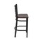 Holland Bar Stool Co 30" Stationary Bar Stool, Black Wrinkle, Dark Cherry Maple Seat 40030BWDCMpl - alternate 3