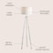 Jonathan Y Arliss 60" Surveyor's Tripod Metal/Crystal LED Floor Lamp, Chrome JYL2081A - alternate 5