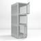 Pucel Heavy Duty Storage Locker, 24 in W x 36 in D x 74 in H, 4 in Base, Three Door, Ventilated, Gray DLCU-2436-3-PERF-B - alternate 1
