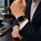 Elegani Alligator-Embossed Leather Watch Replacement Band Compatible with Apple Watch 41mm, Blue LSHQ-BLU-41mm - alternate 2
