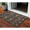 Homeroots 3' X 5' Black Red And Gold Floral Washable Indoor Outdoor Area Rug 604635 - alternate 1