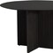 Homeroots 52" Dark Brown Solid Wood Cross Leg Base Round Top Dining Table 712817 - alternate 2