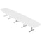 Skutchi Designs Arc Boat Conference Table With Power, 48 in W, 216 in L HAR-ABOT-48X216-T-W960-NA - alternate 1