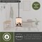 Vaxcel Acadia Bronze Rustic Mini Pendant Ceiling Light White Linen Shade Deer and Tree P0417 - alternate 3