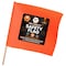Xpose Safety Orange Safety Flags, 18x18 in with 24 in Wood Staff, Warning/Wide Load Flags, 4-Pack, 4PK WF24-18-4-X - alternate 1