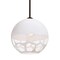 Besa Lighting Rocky Stem Pendant, White, Bronze Finish, 1x9W LED 1TT-ROCKYWH-LED-BR - alternate 1