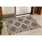 Homeroots 3' X 5' Brown And Ivory Geometric Washable Indoor Outdoor Area Rug 593756 - alternate 1