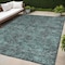 Homeroots 5' X 8' Turquoise Oriental Washable Non Skid Indoor Outdoor Area Rug 563848 - alternate 1