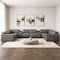 Homeroots Battleship Gray Leather Power Reclining U Shaped Eight Piece Corner Sectional With Console 643909 - alternate 4