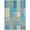 Homeroots 8' X 10' Teal Blue Orange And Sky Blue Striped Washable Indoor Outdoor Area Rug 613178 - alternate 5