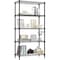 Factory 2U Wire Shelving Unit, 14inD x 30inW x 60inH, 5 Shelves, Medium Duty 250 lbs Per Shelf, Black 803973 - alternate 1
