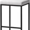 Homeroots 30" White and Black Iron and Fabric Backless Bar Height Bar Chair 605917 - alternate 3