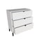 Homeroots 30" White Three Drawer Dresser 533811 - alternate 5
