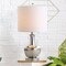 Jonathan Y Colette 20" Mini Glass LED Table Lamp, Silver JYL1029B - alternate 4