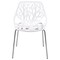 Leisuremod Modern Asbury Dining Chair with Chromed Legs, White, 2PK AC16W2 - alternate 5