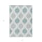 Homeroots 3' X 5' Aqua Teal Blue And Ivory Ikat Washable Indoor Outdoor Area Rug 589068 - alternate 6