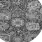 Homeroots 8' Gray And Ash Gray Round Damask Washable Indoor Outdoor Area Rug 609074 - alternate 4