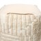 Homeroots 18" Beige Cotton Cube Striped Pouf Ottoman 534101 - alternate 5