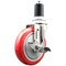 Service Caster 5 Inch 316SS Red Polyurethane Swivel 1-1/2 Inch Expanding Stem Caster Brake SCC-SS316EX20S514-PPUB-RED-TLB-112 - alternate 1