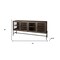 Homeroots 70in Black And Brown Solid Wood Sideboard Soft Close with Four Glass Doors 611015 - alternate 4