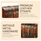 Vintiquewise Wooden Leather Round Top Treasure Chest, Decorative storage Trunk with Lockable Latch QI003016 - alternate 5