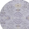 Homeroots 8' Lavender Purple And Gray Round Floral Washable Indoor Outdoor Area Rug 605481 - alternate 5