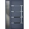 Vdomdoors Steel Door Deux 1105 Gray Graphite Sidelight Exterior Window Stainless Inserts Single Modern Painte DEUX1105EXD-GRE-W36+14xH80-LH-O - alternate 2