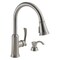 Delta Lakeview Single Handle Pull-Down Kitchen Faucet with Soap Dispenser and ShieldSpray Technology 19963Z-SSSD-DST - alternate 4